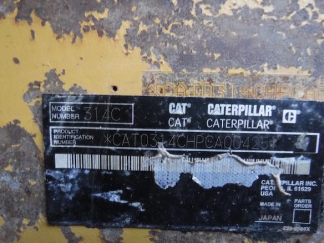 CAT0314CHPCA00425 - 2004 CATERPILLAR 314C YELLOW photo 6