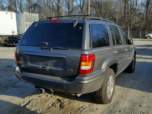 1J8GW58N64C326456 - 2004 JEEP GRAND CHER GRAY photo 4