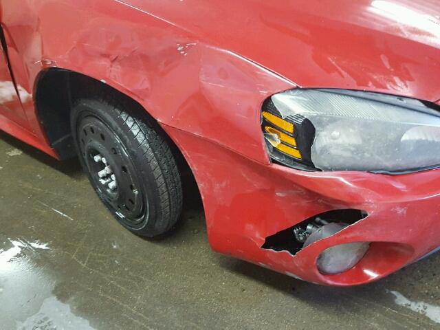 2G2WP552081107258 - 2008 PONTIAC GRAND PRIX RED photo 10