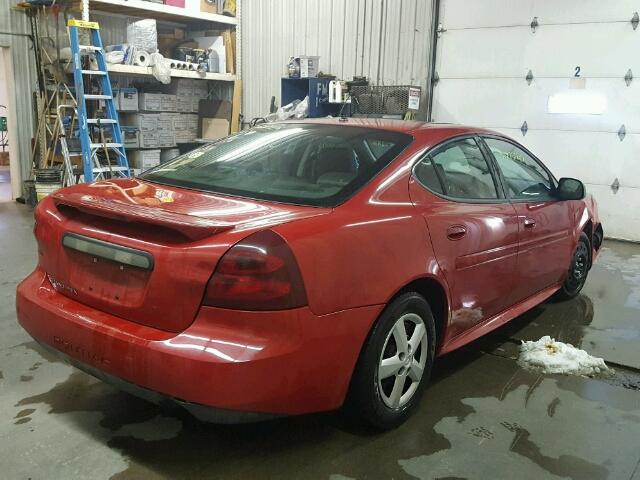 2G2WP552081107258 - 2008 PONTIAC GRAND PRIX RED photo 4