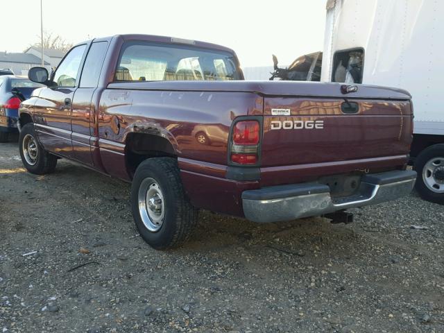 1B7HC13Y81J533727 - 2001 DODGE RAM 1500 BURGUNDY photo 3