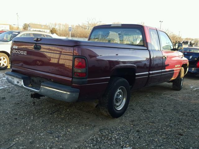 1B7HC13Y81J533727 - 2001 DODGE RAM 1500 BURGUNDY photo 4