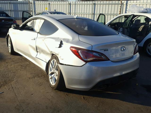 KMHHT6KD6EU120605 - 2014 HYUNDAI GENESIS CO SILVER photo 3