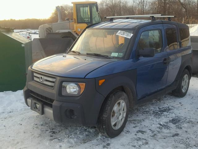 5J6YH27388L004745 - 2008 HONDA ELEMENT LX BLUE photo 2