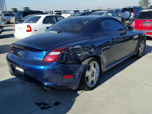 JTHFN48Y369004527 - 2006 LEXUS SC 430 BLUE photo 4