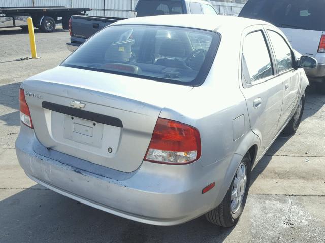 KL1TD52655B375708 - 2005 CHEVROLET AVEO BASE SILVER photo 4