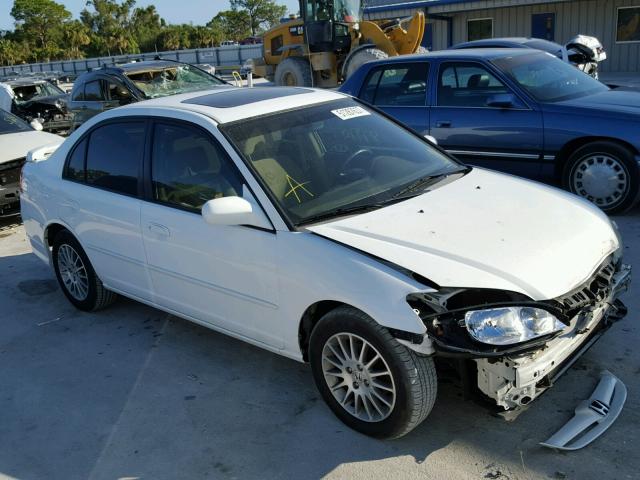 2HGES26745H628387 - 2005 HONDA CIVIC EX WHITE photo 1