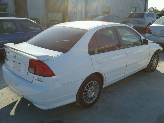 2HGES26745H628387 - 2005 HONDA CIVIC EX WHITE photo 4