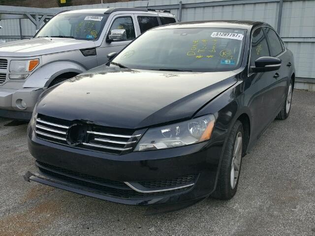 1VWBP7A3XDC048533 - 2013 VOLKSWAGEN PASSAT SE BLACK photo 2