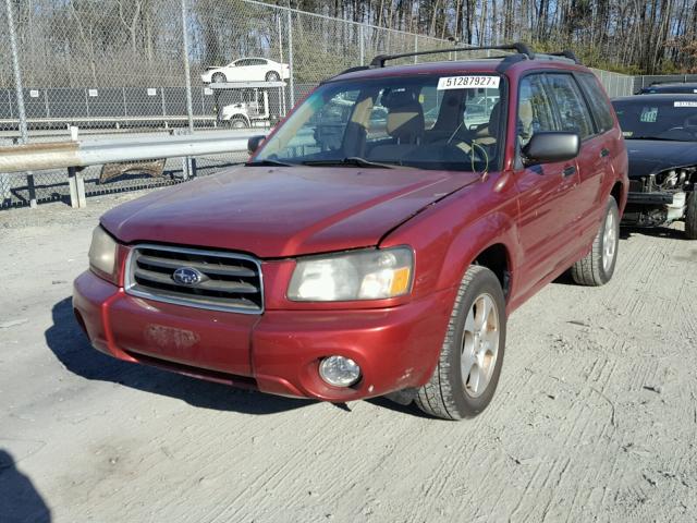 JF1SG65614H750590 - 2004 SUBARU FORESTER 2 RED photo 2