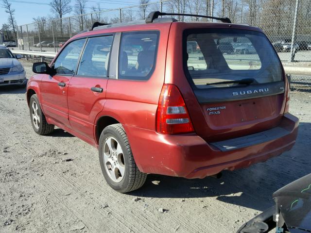 JF1SG65614H750590 - 2004 SUBARU FORESTER 2 RED photo 3