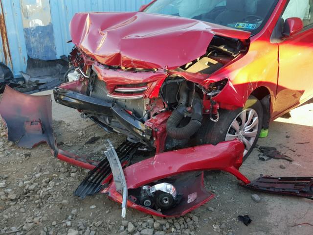 2T1BU4EE7DC027684 - 2013 TOYOTA COROLLA BA RED photo 9