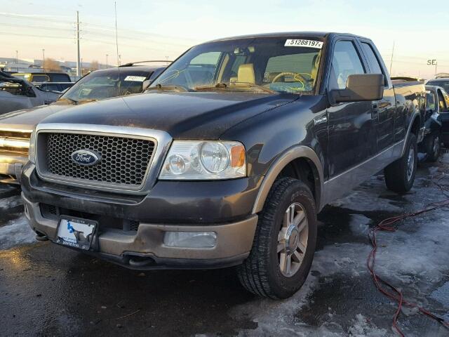 1FTPX14585NA56252 - 2005 FORD F150 GRAY photo 2