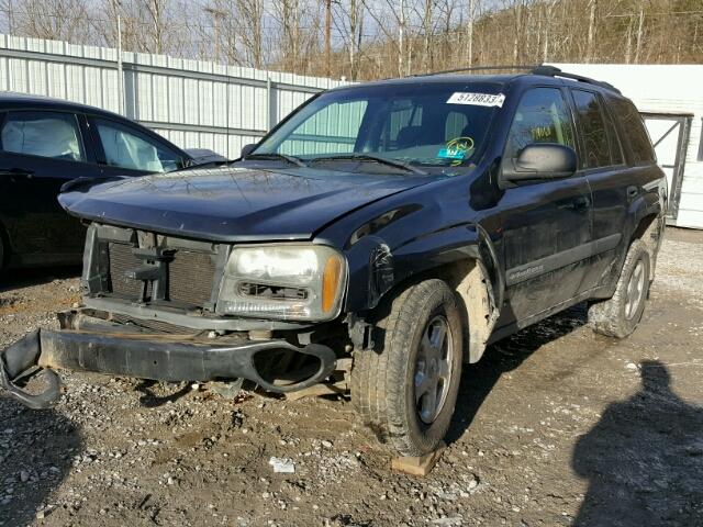 1GNDS13S632298911 - 2003 CHEVROLET TRAILBLAZE GRAY photo 2