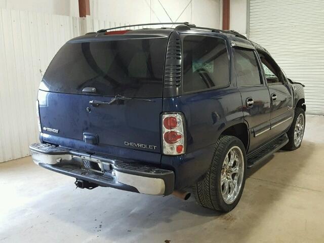 1GNEC13T71R157831 - 2001 CHEVROLET TAHOE C150 BLUE photo 4