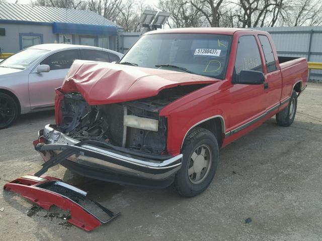 1GTEC19R5TE538205 - 1996 GMC SIERRA C15 RED photo 2