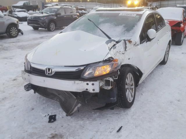 19XFB2F94CE366271 - 2012 HONDA CIVIC EXL WHITE photo 2