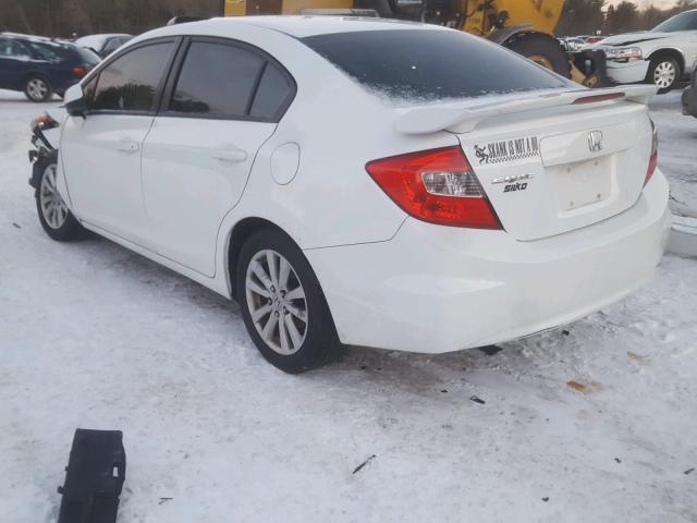 19XFB2F94CE366271 - 2012 HONDA CIVIC EXL WHITE photo 3