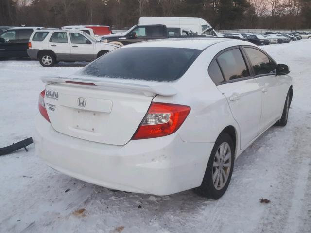 19XFB2F94CE366271 - 2012 HONDA CIVIC EXL WHITE photo 4