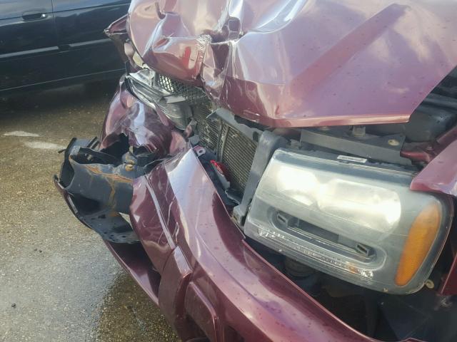 1GNDS13S072245398 - 2007 CHEVROLET TRAILBLAZE MAROON photo 9