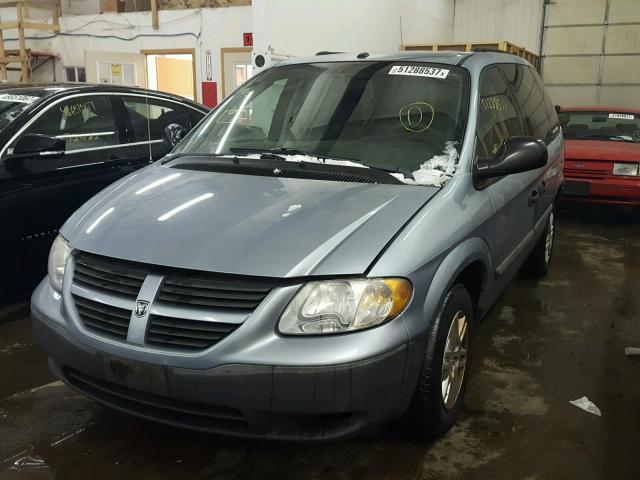 1D4GP25R16B728763 - 2006 DODGE CARAVAN SE BLUE photo 2