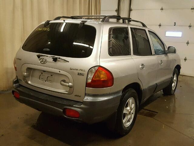 KM8SC73E24U758366 - 2004 HYUNDAI SANTA FE G SILVER photo 4