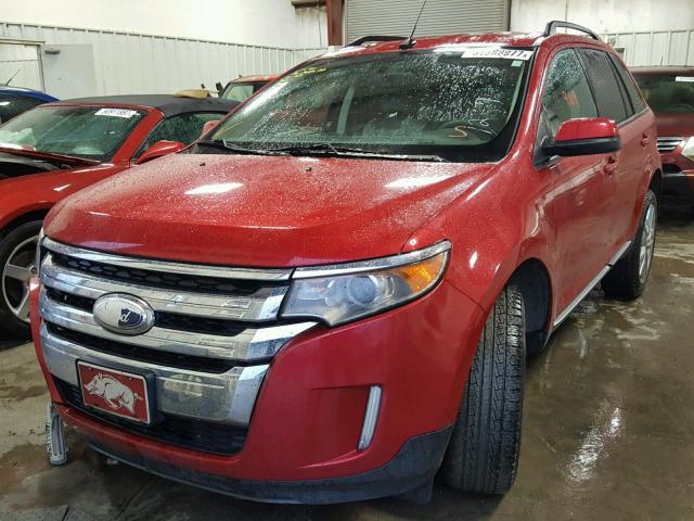 2FMDK3JC3CBA39766 - 2012 FORD EDGE SEL RED photo 2