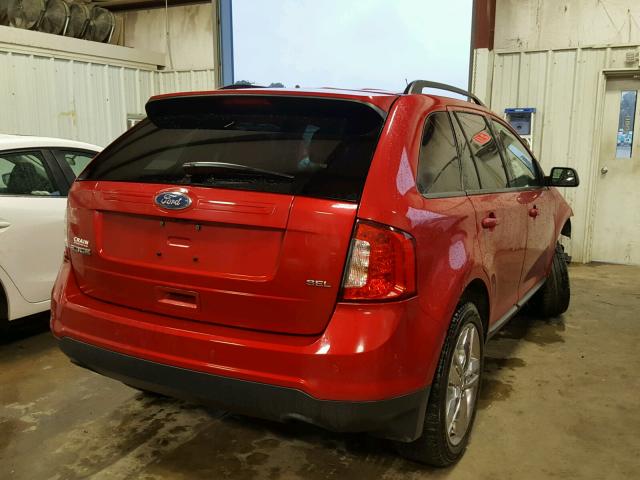 2FMDK3JC3CBA39766 - 2012 FORD EDGE SEL RED photo 4