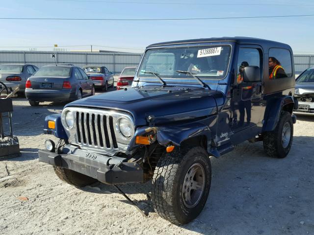 1J4FA44S15P382784 - 2005 JEEP WRANGLER / BLUE photo 2