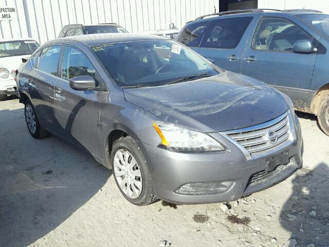 3N1AB7AP4FY273494 - 2015 NISSAN SENTRA S GRAY photo 1