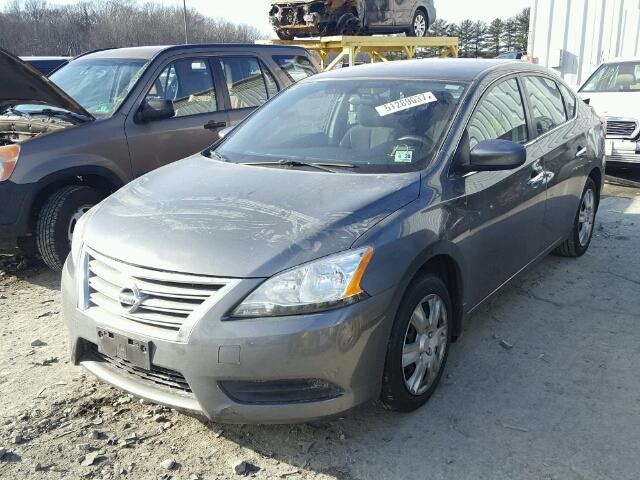 3N1AB7AP4FY273494 - 2015 NISSAN SENTRA S GRAY photo 2