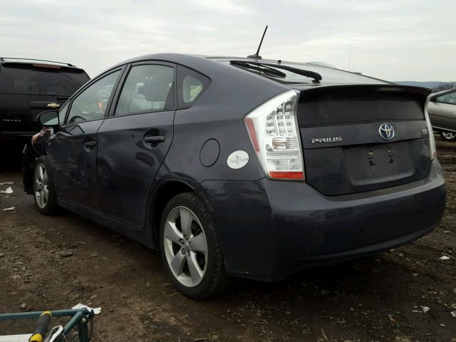 JTDKN3DUXA1122496 - 2010 TOYOTA PRIUS GRAY photo 3