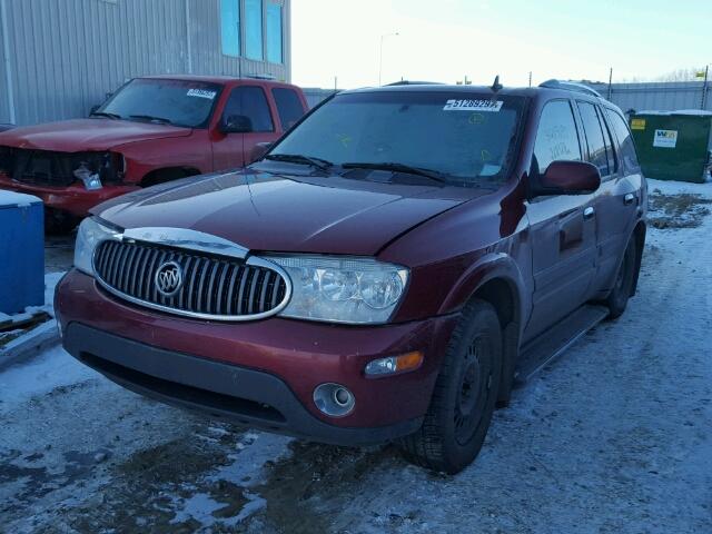 5GADT13S262216636 - 2006 BUICK RAINIER CX RED photo 2