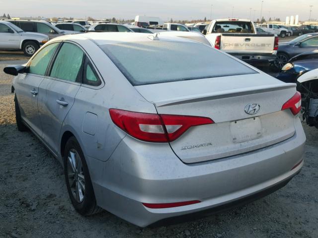 5NPE24AF6FH089840 - 2015 HYUNDAI SONATA SE SILVER photo 3