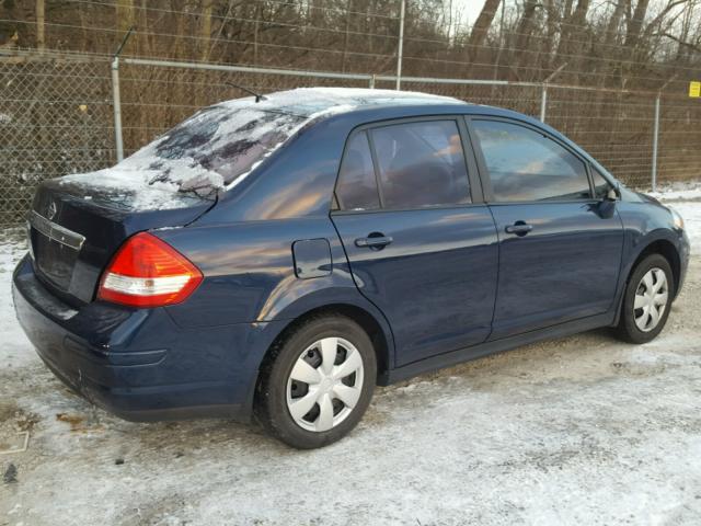 3N1BC11E19L432163 - 2009 NISSAN VERSA S BLUE photo 4