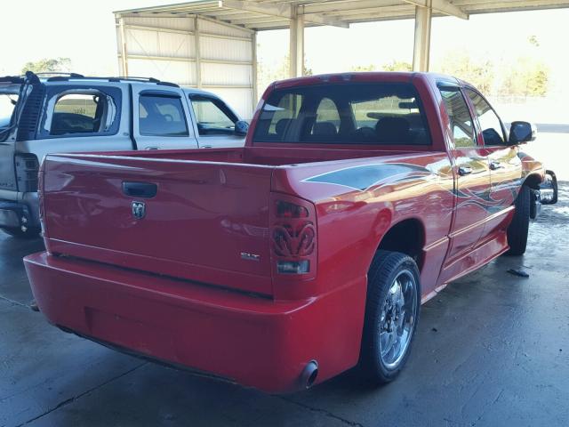 1D7HA18D14S649691 - 2004 DODGE RAM 1500 S RED photo 4