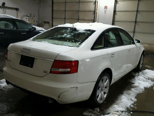 WAUDH74FX6N121404 - 2006 AUDI A6 3.2 QUA WHITE photo 4