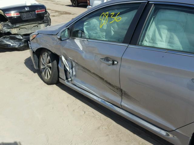 5NPE34AF3FH047851 - 2015 HYUNDAI SONATA SPO SILVER photo 9