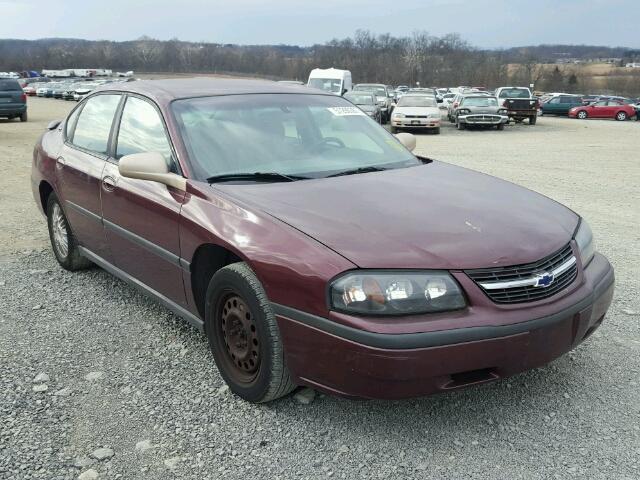 2G1WF52E429234853 - 2002 CHEVROLET IMPALA MAROON photo 1