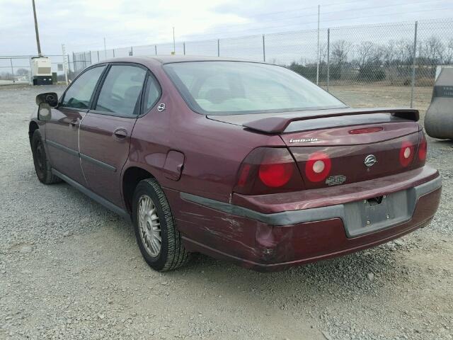 2G1WF52E429234853 - 2002 CHEVROLET IMPALA MAROON photo 3