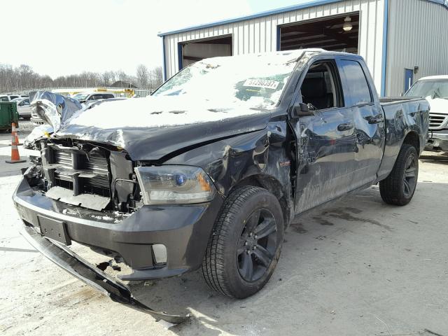 1C6RR7HT6FS697991 - 2015 RAM 1500 SPORT BLACK photo 2