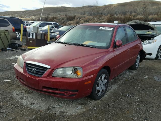 KMHDN46D26U216515 - 2006 HYUNDAI ELANTRA GL RED photo 2