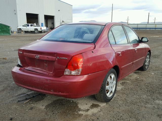 KMHDN46D26U216515 - 2006 HYUNDAI ELANTRA GL RED photo 4