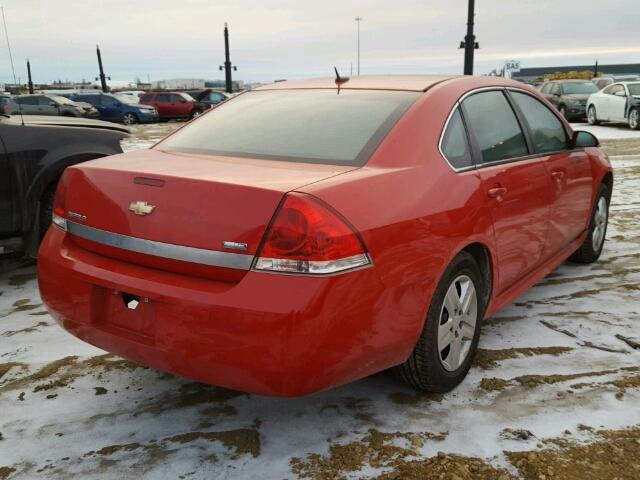 2G1WA5EK7A1232124 - 2010 CHEVROLET IMPALA LS RED photo 4