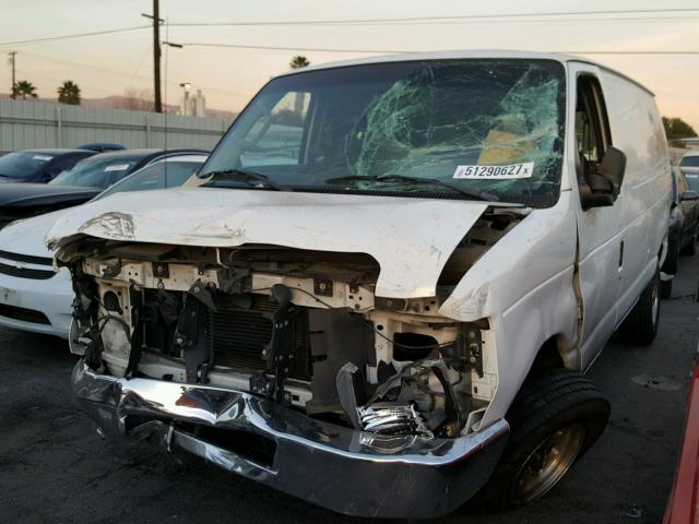 1FTNE24L19DA55568 - 2009 FORD ECONOLINE WHITE photo 2