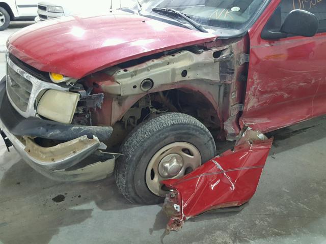 1FTRX17252NA44498 - 2002 FORD F150 RED photo 9