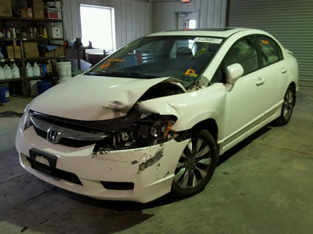 19XFA16889E034265 - 2009 HONDA CIVIC EX WHITE photo 2