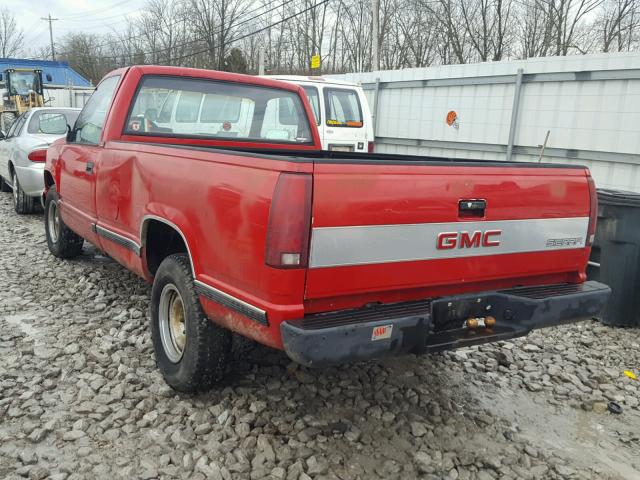 1GTDC14H7JZ512205 - 1988 GMC GMT-400 C1 RED photo 3