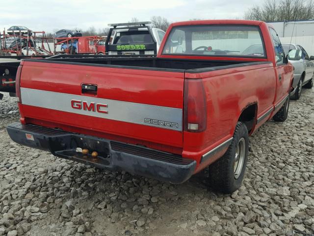 1GTDC14H7JZ512205 - 1988 GMC GMT-400 C1 RED photo 4