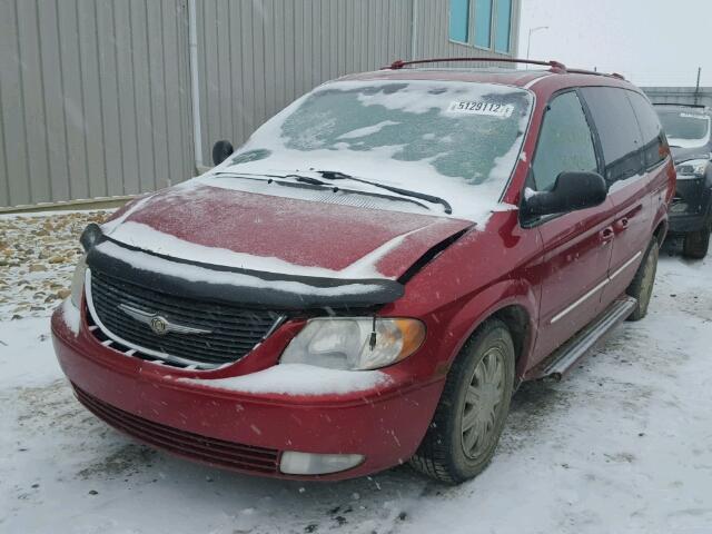 2C8GT64L04R573374 - 2004 CHRYSLER TOWN & COU BURGUNDY photo 2